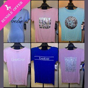 SIX SHIRT BUNDLE - Bebe Women's Graphic Tees
